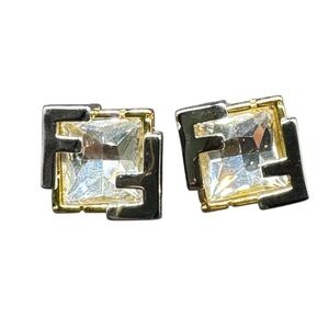 Silver and Gold Fendi Earrings